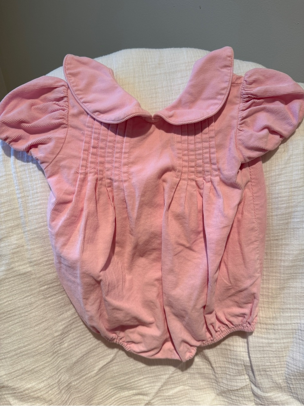 Pink Peter Pan Collar Bubble 12 months